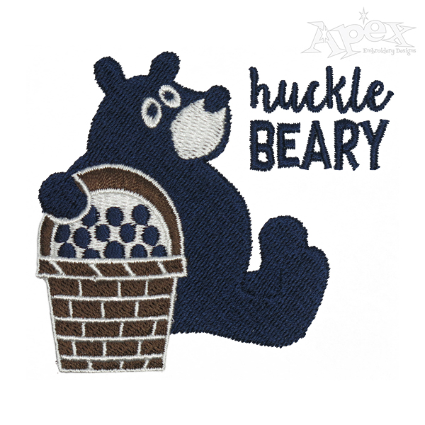 Hucklebeary Embroidery Design