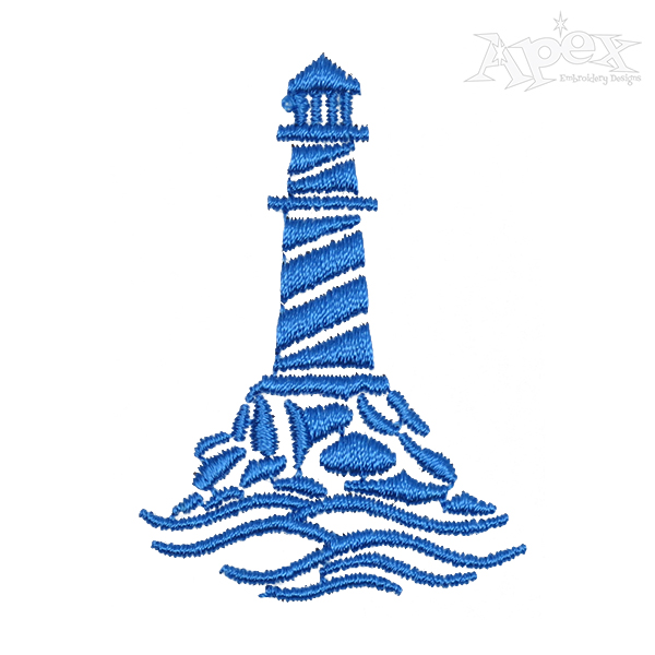 Lighthouse Embroidery Design