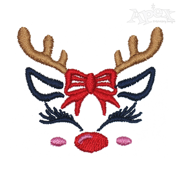 Lovely Reindeer Embroidery Design