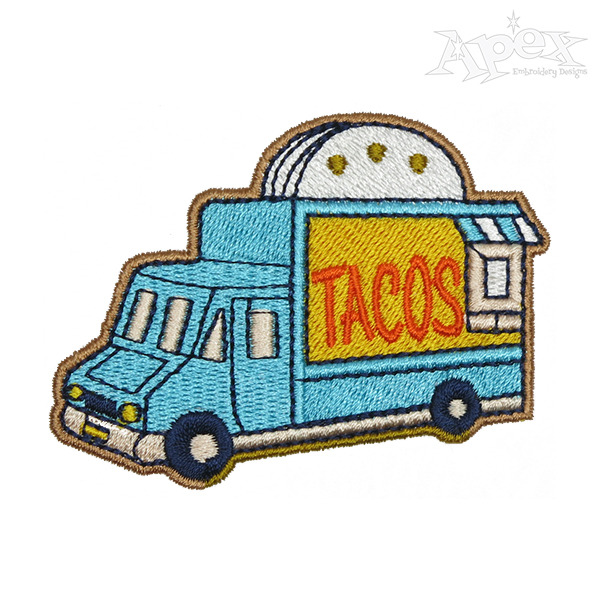 Tacos Truck Embroidery Design