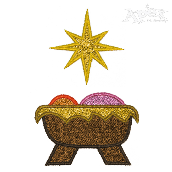 Nativity of Jesus Applique Embroidery Design
