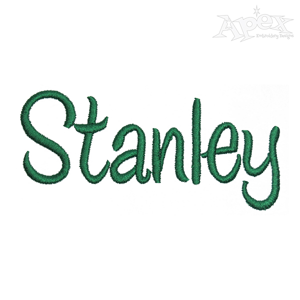 Stanley Embroidery Font