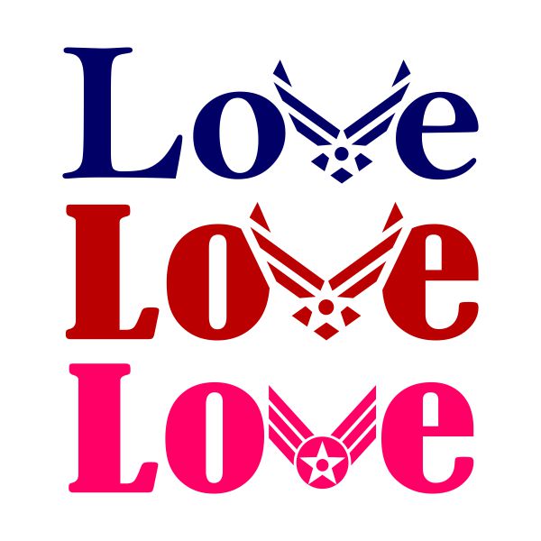 Air Force Love SVG Cuttable Design