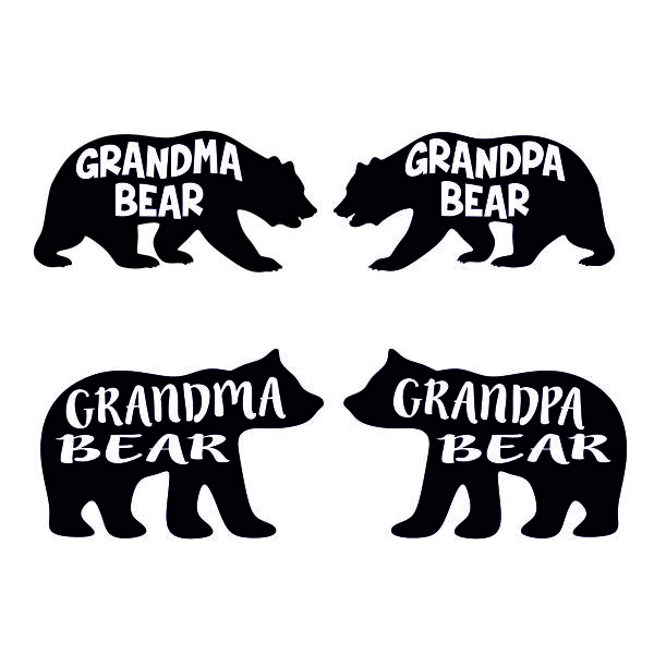 Download Grandma Grandpa Bear Cuttable Design Apex Embroidery Designs Monogram Fonts Alphabets