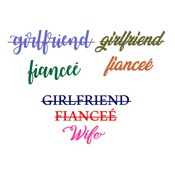 Girlfriend Fiancée Wife SVG Cuttable Design