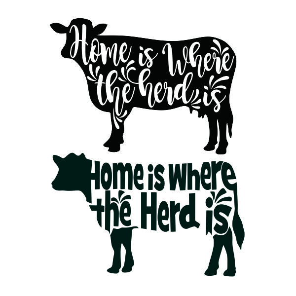 Home is Where the Herd is SVG Cuttable Design