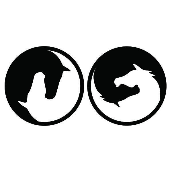 Yin Yang Horse SVG Cuttable Design