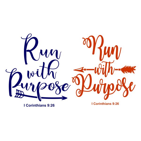 Run with Purpose SVG Cuttable Design
