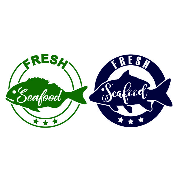 Fresh Seafood SVG Cuttable Design