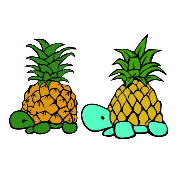 Pineapple Turtle SVG Cuttable Design
