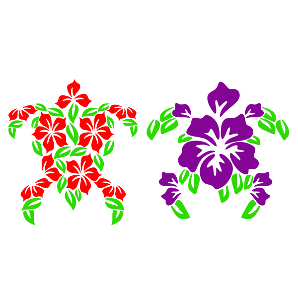 Flowers Turtle SVG Cuttable Design