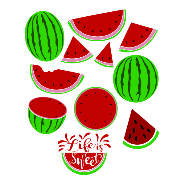 Watermelon Pack SVG Cutable Design