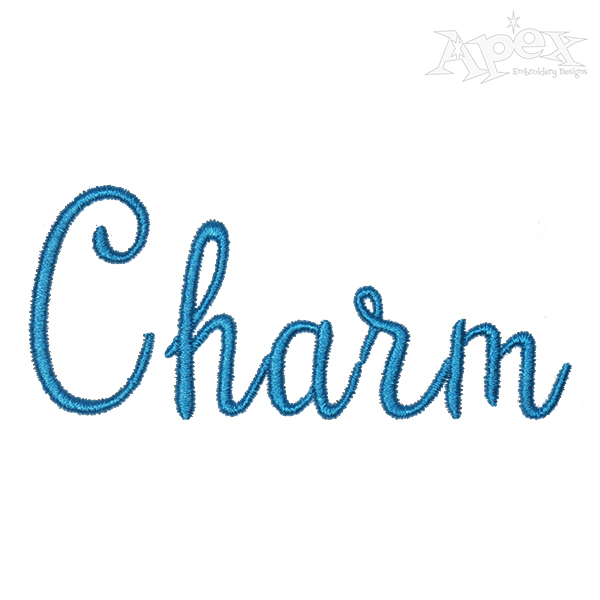 Charm Script Embroidery Font