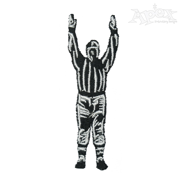 Football Referee Embroidery Design