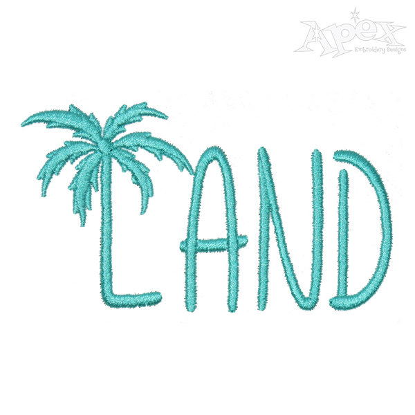 Palm Beach Embroidery Font