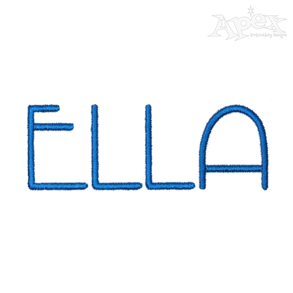 Ella Alphabet Embroidery Font