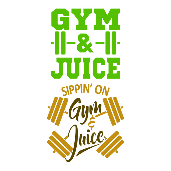 Gym and Juice SVG Cuttable Design