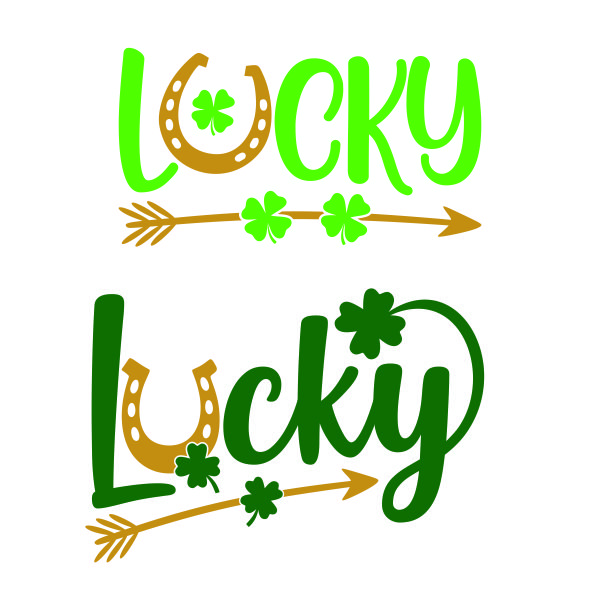 St. Patrick's Day Lucky Horseshoe SVG Cuttable Design