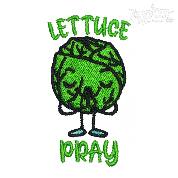 Lettuce Party Embroidery Design