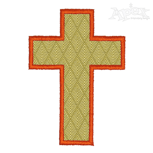 Cross Applique Embroidery Design