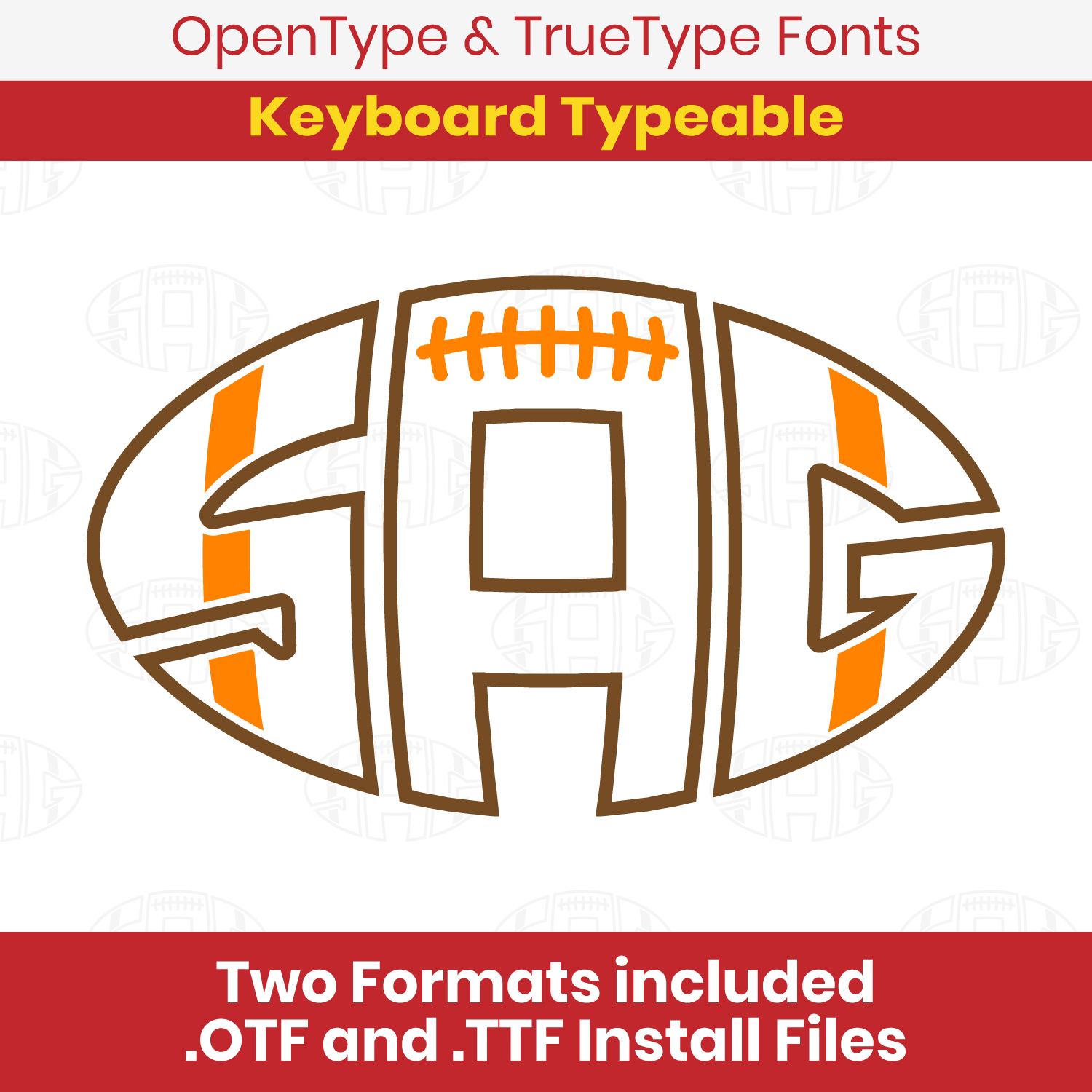 Football Oval Monogram TrueType Font