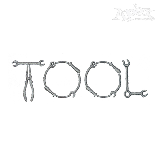 Hand Tools Embroidery Font