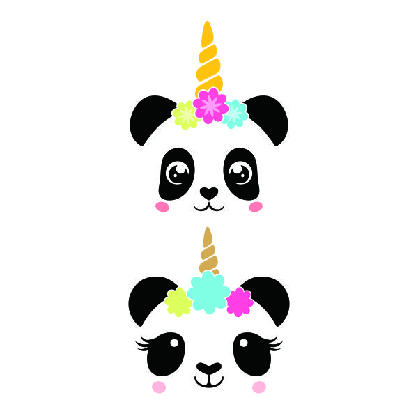 Pandicorn Panda Unicorn SVG Cuttable Design