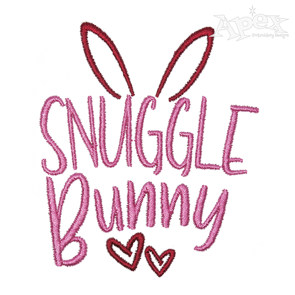 Snuggle Bunny Embroidery Design