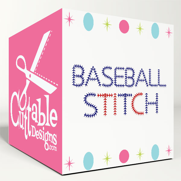 Baseball Stitches SVG Cuttable Font