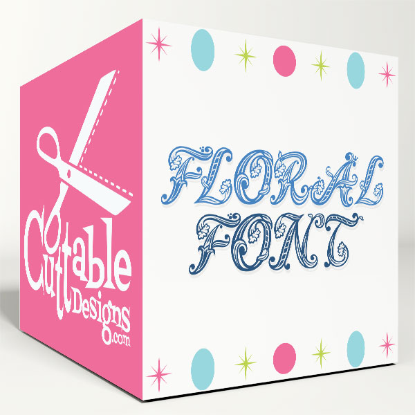 Spring Floral SVG Cuttable Font