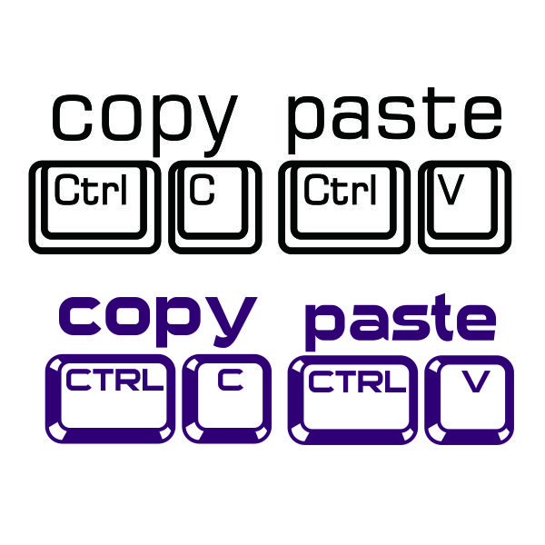 Copy Paste Keyboard SVG Cuttable Design
