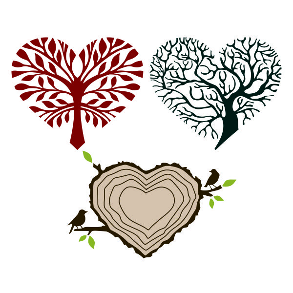 Tree Heart SVG Cuttable Design