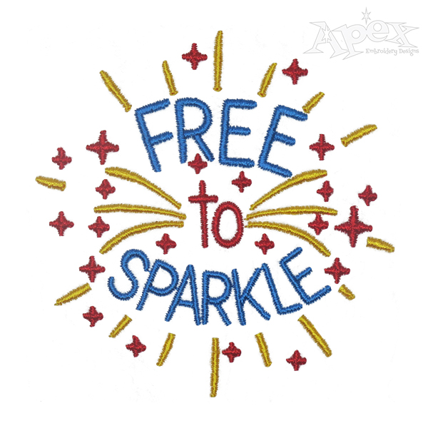 Free to Sparkle Embroidery Design