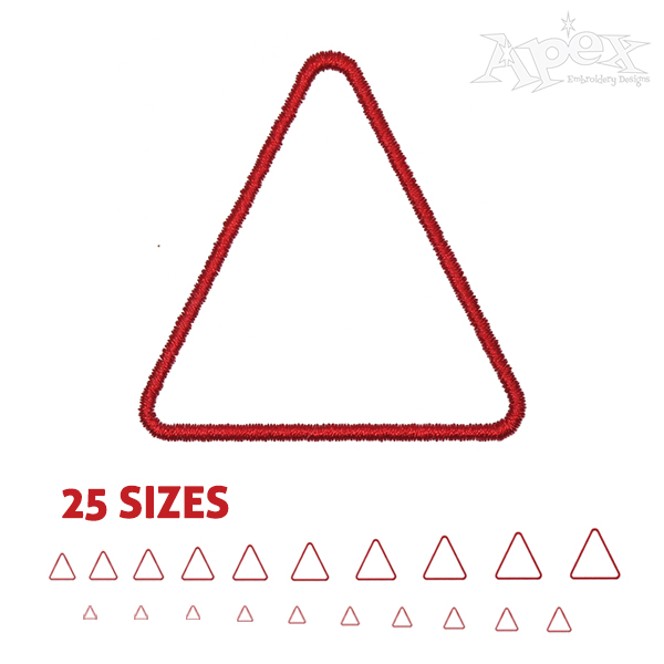 Rounded Triangle Embroidery Design