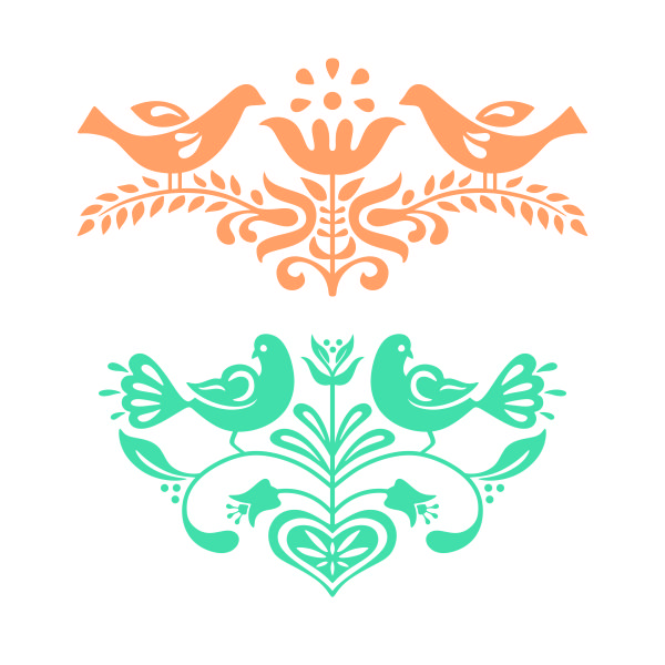 Scandinavian Birds SVG Cuttable Design