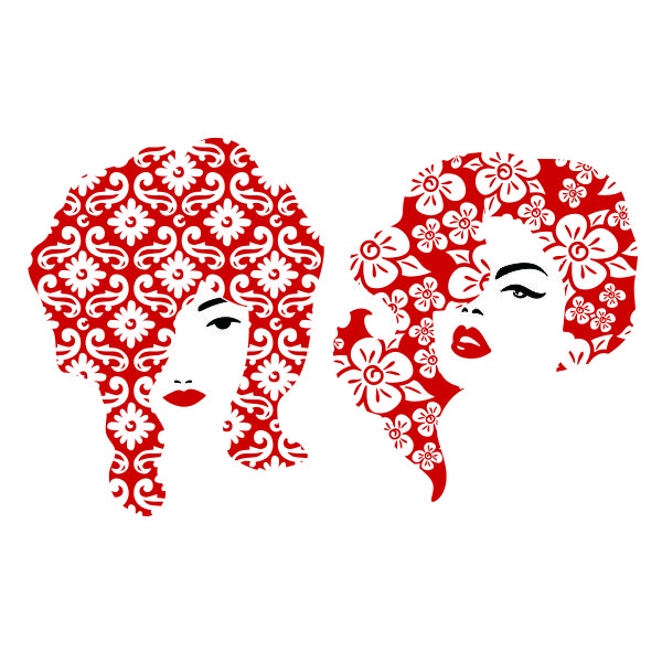 Floral Hair Lady SVG Cuttable Design