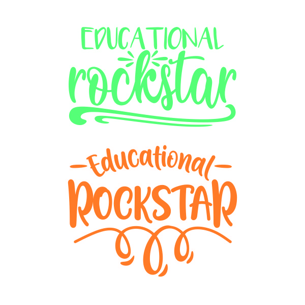 Educational Rockstar SVG Cuttable Design