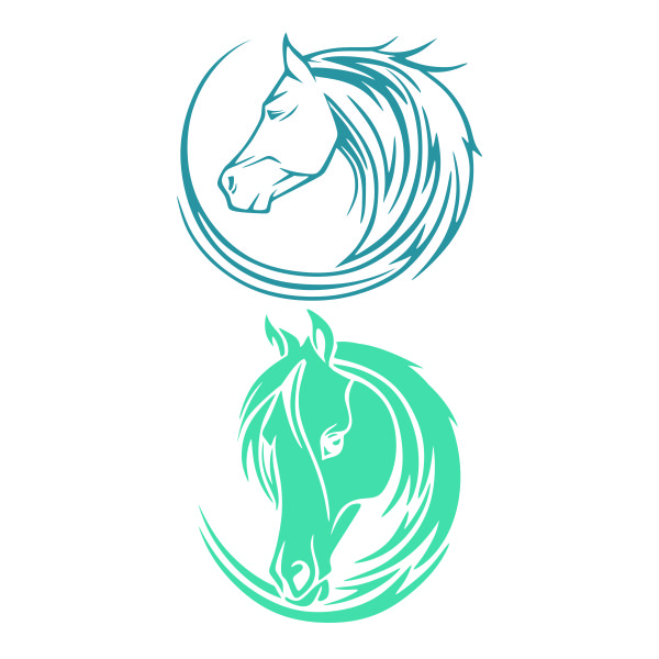 Horse Face SVG Cuttable Design