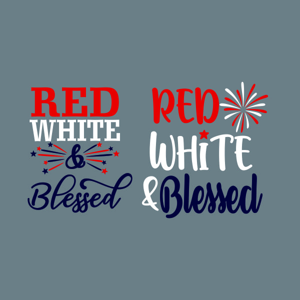 Red White and Blessed SVG Cuttable Design