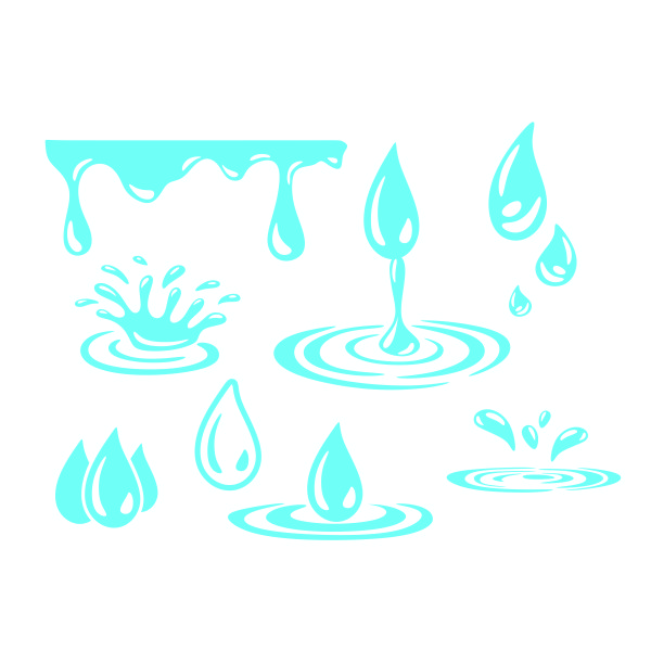 Water Droplets Pack SVG Cuttable Design