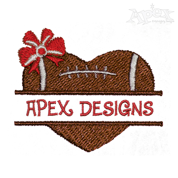 Football Heart Girl Split Embroidery Frame