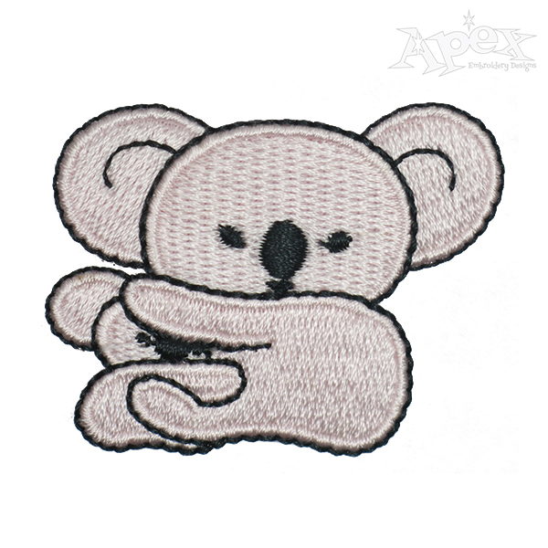 Mother and Baby Koala Embroidery Design