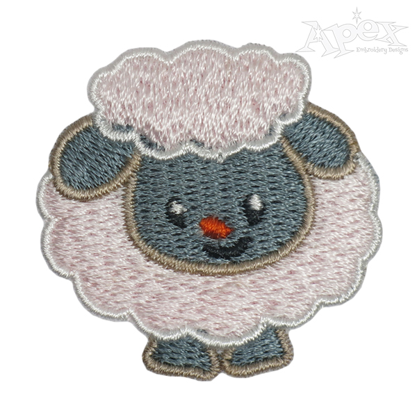 Cute Little Sheep Embroidery Design