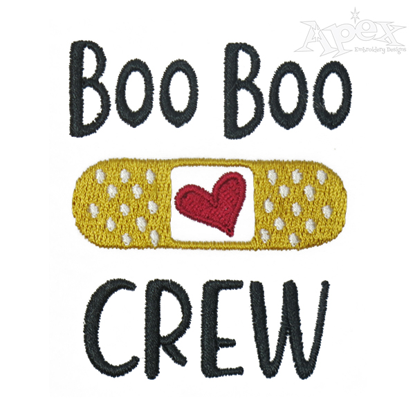 Boo Boo Crew School Nurse Embroidery Design