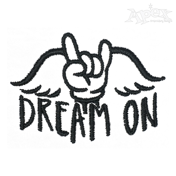 Dream On Wings Embroidery Design