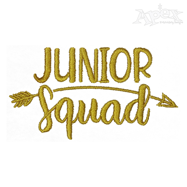 Junior Senior Squad Embroidery Design