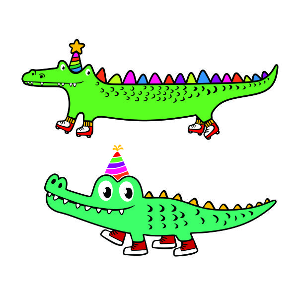 Birthday Crocodile SVG Cuttable Design