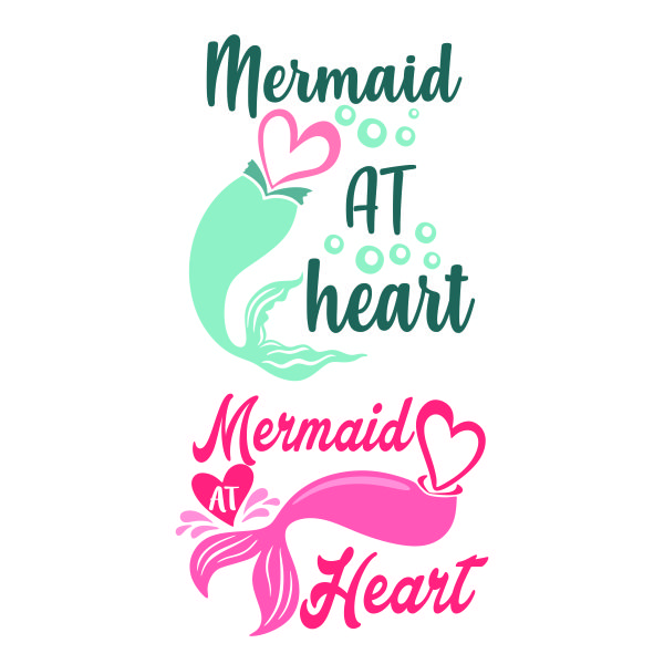 Mermaid at Heart SVG Cuttable Design