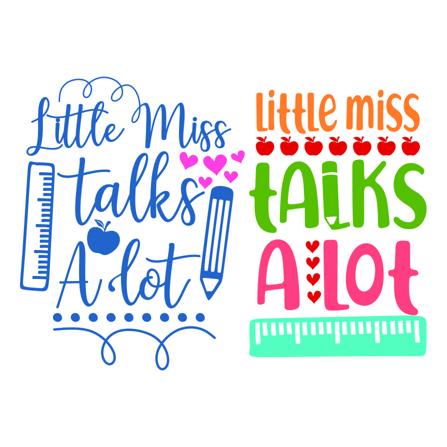 Little Miss Talks A Lot SVG Cuttable Design