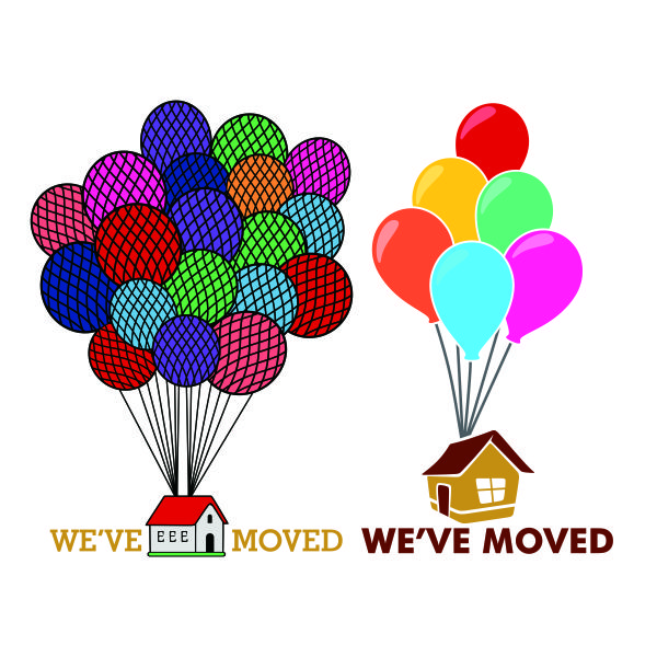 We've Moved House Balloons SVG Cuttable Design